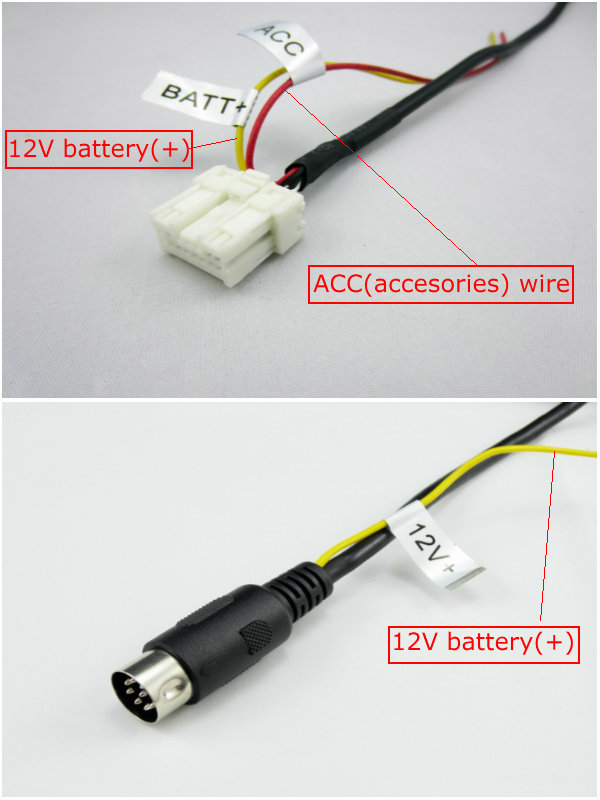 What is ACC wire- -what is 12V battery permanent wire?