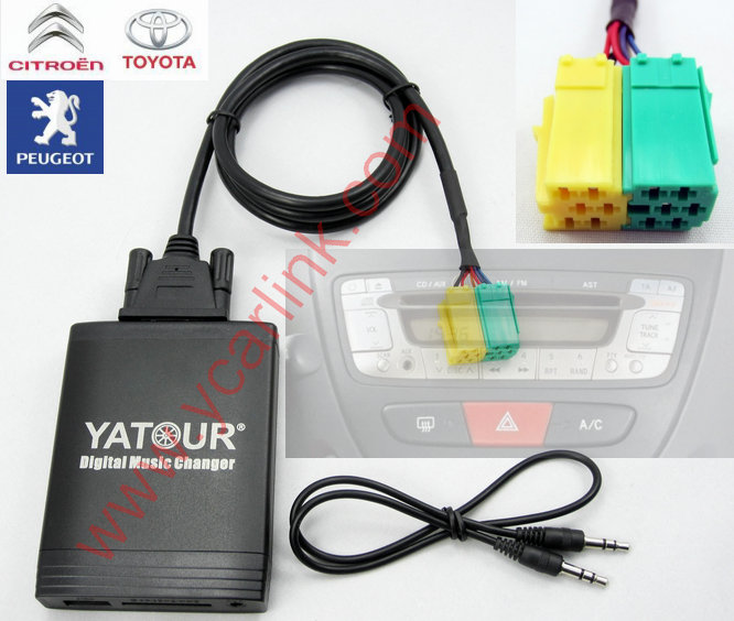 JVC Bluetooth 2DIN AUX CD MP3 USB Autoradio für Citroen C1 Toyota Aygo Peugeot 1 