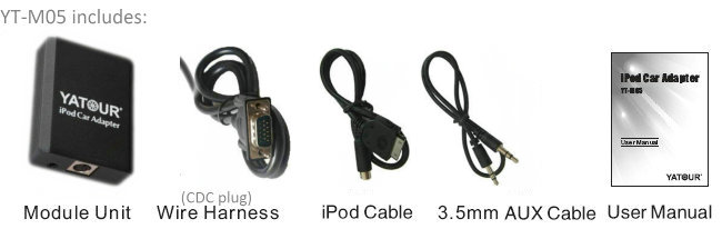 Cavo connettore MP3 I-POD  jack  3,5 aux in aygo 107 c1 
