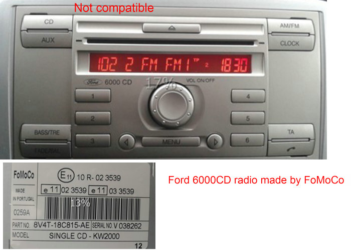Ford Mondeo MK2 1996-2000 Pioneer CD MP3 USB Aux Car Stereo Radio Upgrade Kit